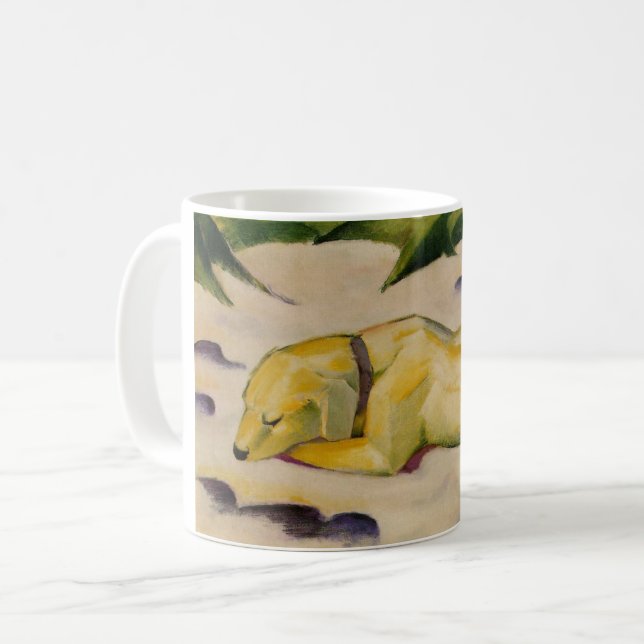 Mug Chien couché dans la neige (par Franz Marc) (Devant gauche)