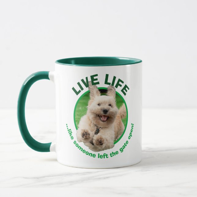 Mug Chien Courant Dans Le Jardin (Gauche)