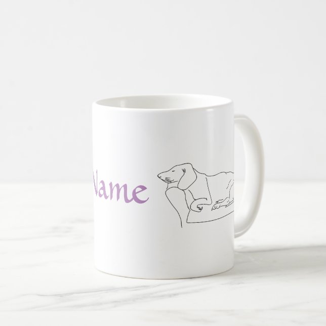 Mug Chien Dachshund endormi (Devant droit)