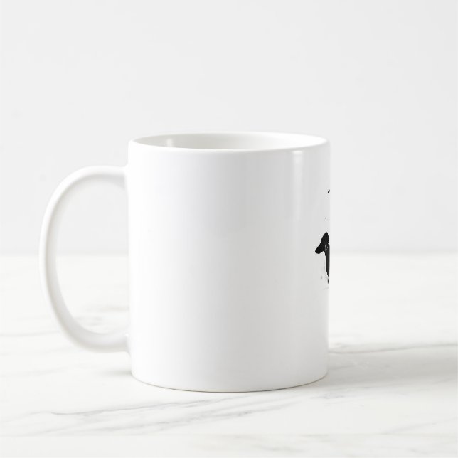 Mug Chien Dachshund Halloween Lune Silhouette Classiqu (Gauche)