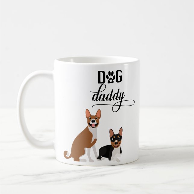 Mug Chien Daddy Cute Basenji Hound (Gauche)