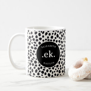 Mug Chien dalmate Abstrait Motif Monogramme
