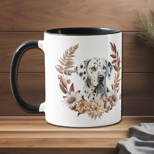 Mug Chien dalmate couronne d'automne (Créateur téléchargé)