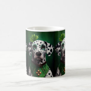 Mug Chien dalmate en tenue de la Saint Patrick