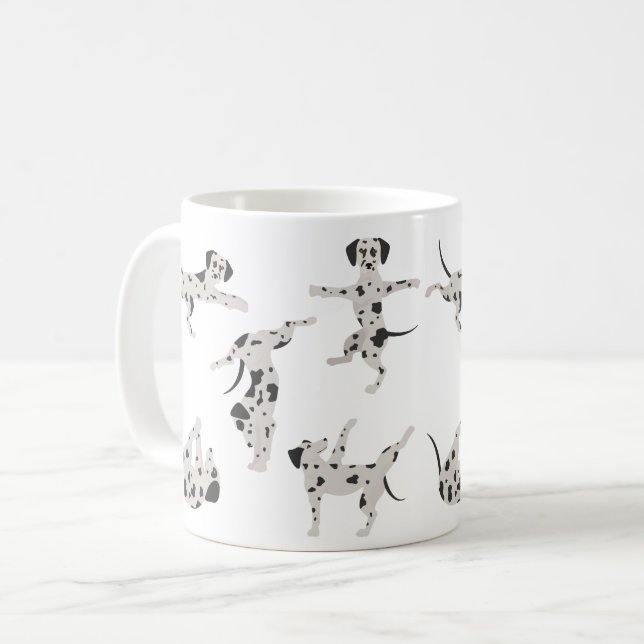 Mug Chien dalmate faisant du yoga (Devant gauche)