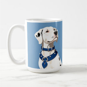 Mug Chien Dalmatien Avec Collier Bleu