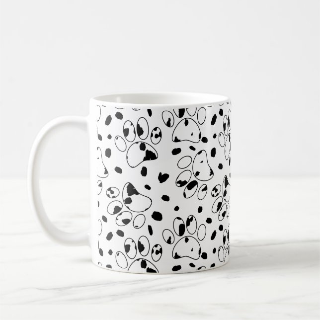 Mug Chien Dalmatien Paw Avec Pots (Gauche)
