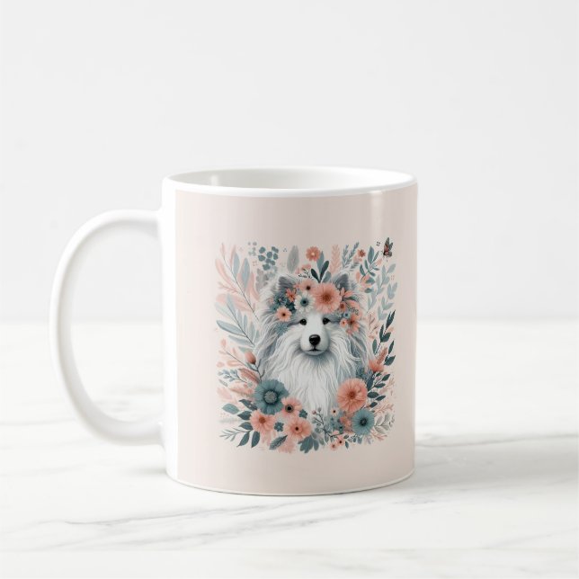 Mug Chien dans les fleurs (Gauche)