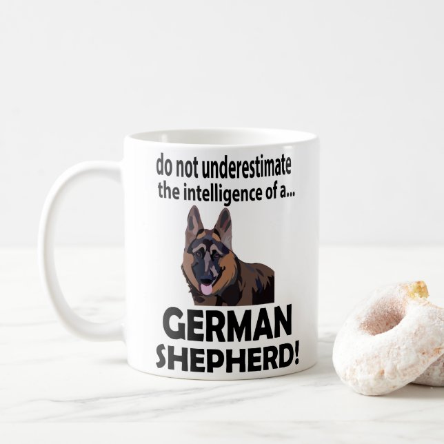 Mug Chien de berger allemand animal de compagnie  (Avec donut)