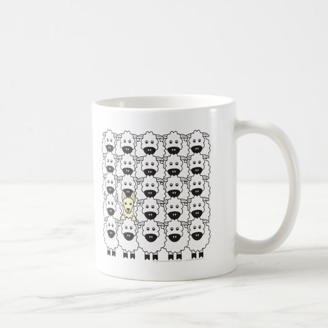 Mug Chien de berger allemand chez les moutons (Droite)