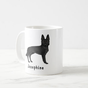 Mug Chien de berger allemand noir dessin animé avec no