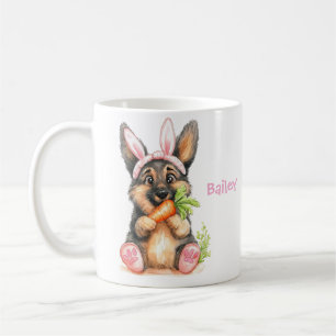 Mug Chien de berger allemand personnalisé de Pâques