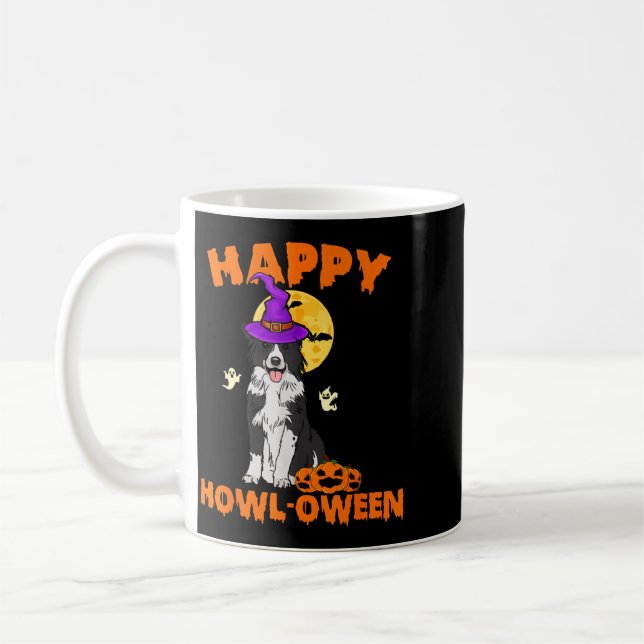 Mug Chien de berger border collie noir et blanc sorciè (Gauche)
