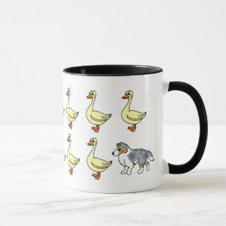 Mug Chien de berger de Shetland vivant en troupe la