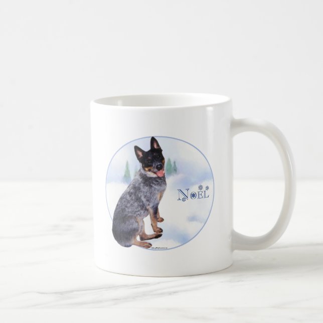 Mug Chien de bétail australien Noel (Droite)