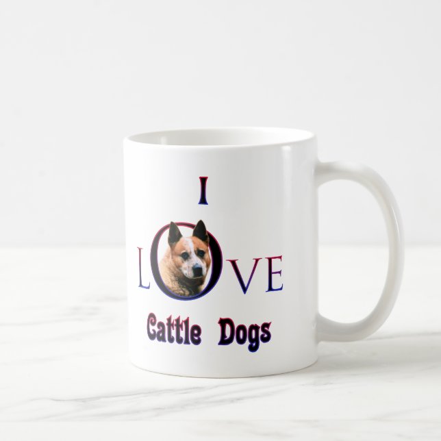 Mug Chien de bétail australien que j'aime (Droite)