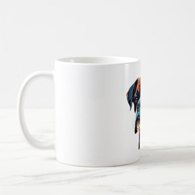 Mug Chien de boîte coloré (Gauche)
