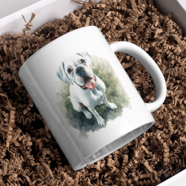 Mug Chien de boîte en aquarelle (Créateur téléchargé)