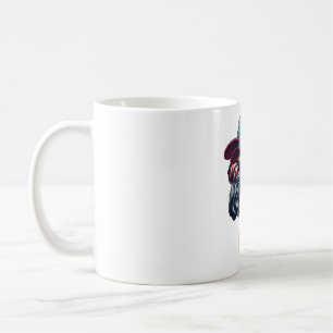 Mug Chien de boîte portant blanc rouge bleu