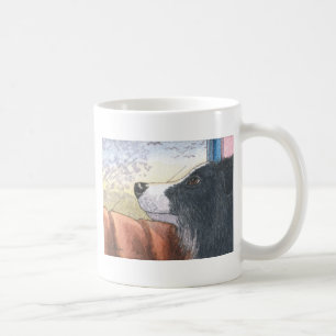 Mug Chien de border collie attendant dans la voiture