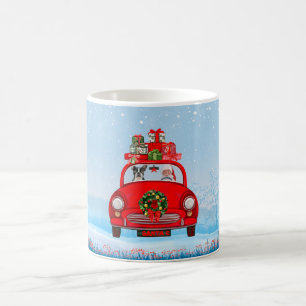 Mug Chien de Boston Terrier en voiture avec le Père No