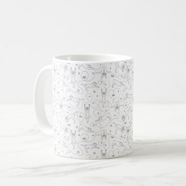 Mug Chien de boxe faisant du yoga (Devant gauche)
