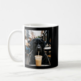 Mug Chien de café drôle labrador chocolat buvant du ca