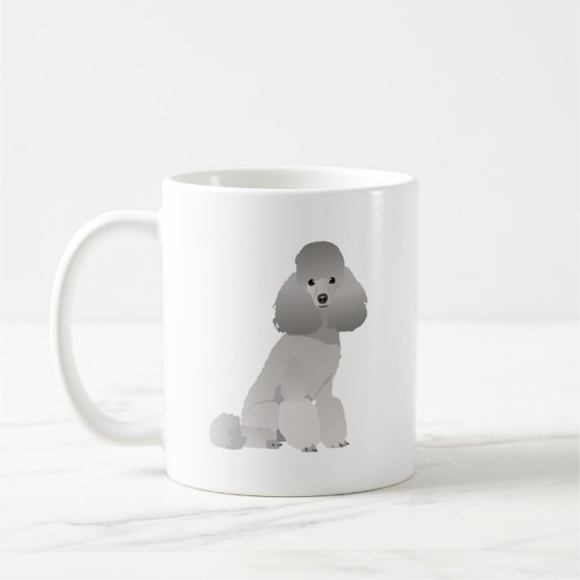 Mug Chien de caniche gris (Gauche)