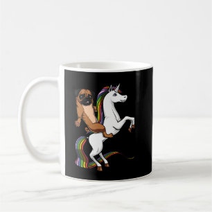 Mug Chien de carlin montant la licorne magique