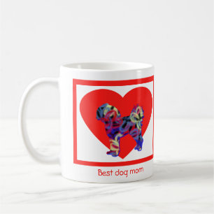 Mug Chien de Cavapoo Red Valentine's Day Heart