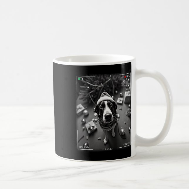 Mug Chien de chasse Walker noëlisé pris sur caméra (Droite)