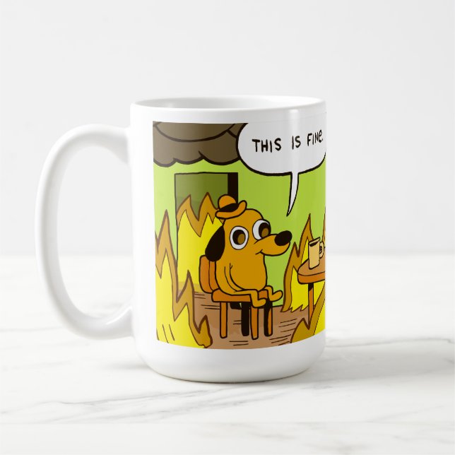 Mug Chien de crypto drôle, C'est bien. (Gauche)