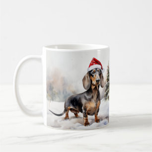 Mug Chien de Dachshund à Noël de neige