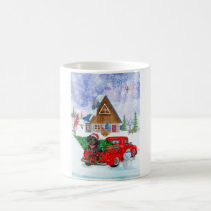 Mug Chien de Dachshund en livraison de Noël Camion Nei