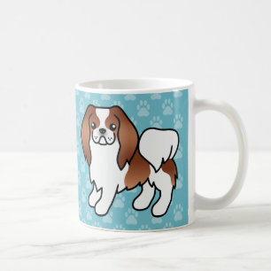 Mug Chien de dessin animé japonais Chin rouge et blanc