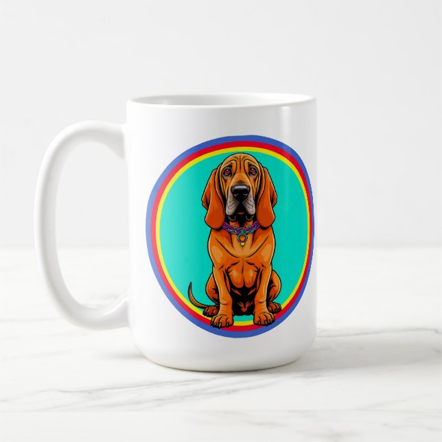 Mug Chien de dessin animé mignon avec collier (Gauche)