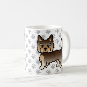 Mug Chien de dessin animé Yorkshire Terrier au chocola