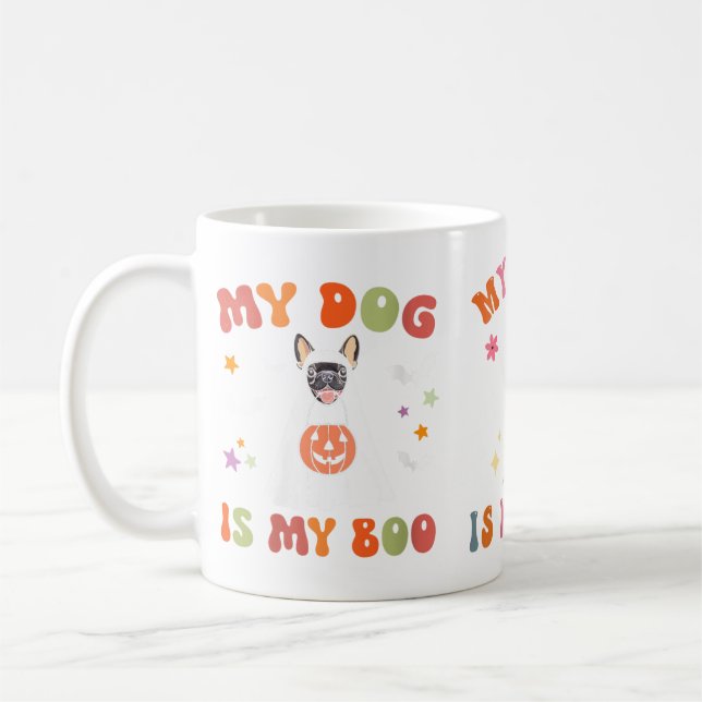 Mug Chien de femmes est Boo_ Mignon Groovy Épouvantabl (Gauche)