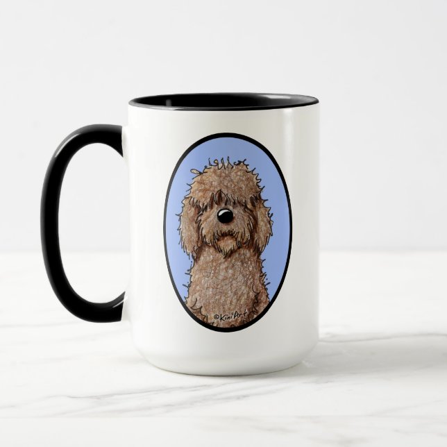 Mug Chien de griffonnage de chocolat de KiniArt (Gauche)