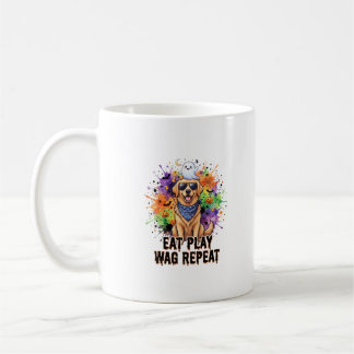 Mug Chien de Halloween Retriever doré mignon et effray