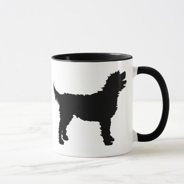 Mug Chien de Labradoodle (dans le noir) (Droite)