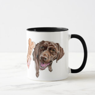 Mug CHIEN de l'illustration   d'aquarelle de