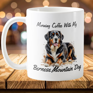 Mug Chien de Montagne Bernese noir et Brown PERSONNALI