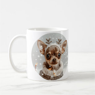 Mug Chien de Noël Chihuahua Reindeer