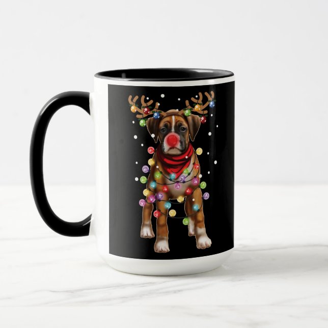 Mug Chien de Noël Drôle Drôle Noël Cadeaux de Noël (Gauche)