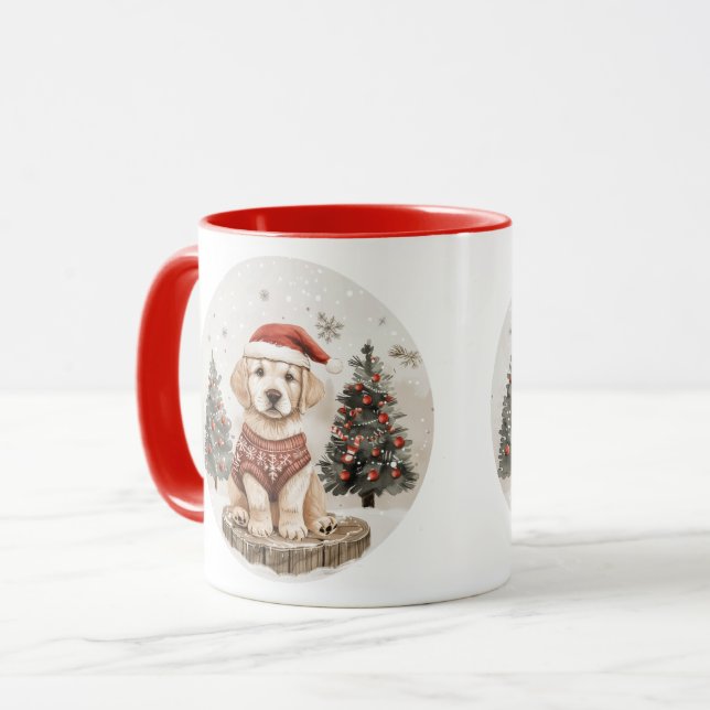 Mug Chien de Noël du Labrador Retriever (Devant gauche)