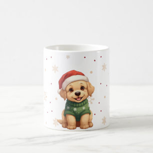 Mug Chien de Noël Kawaii Mignon - Conception de Noël p