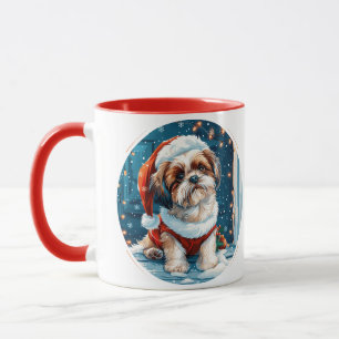 Mug Chien de Noël Shih Tzu Père Noël