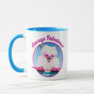 Mug Chien De Piscine En Palmes