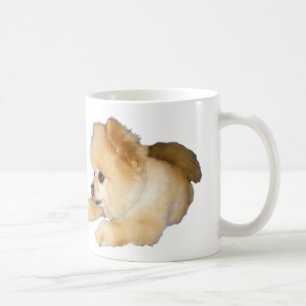 Mug Chien de Pomeranian collant la langue
